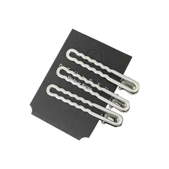 

3Pcs Girl Hairpin Star Decor X-shaped Spring Hair Pin Stable Clamping Force Non-Slip Metal Texture Hair Clips Broken Hair Fixer F