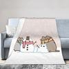 Cute Cats P-Pusheencats Gifts Blanket Fleece Spring/Autumn Portable Ultra-Soft Throw Blanket for Sofa Car Bedspreads