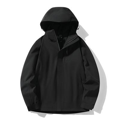 Neue Jacke Einteiler Herren Winddicht Wasserdicht Kapuze Trenchcoat Damen Einzelschlag Outdoor Bergsteigen