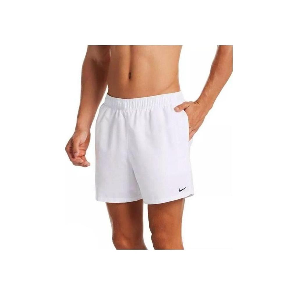 Nike Elastic Waist Solid Color Casual Shorts Men Bottoms White NESSA560-100