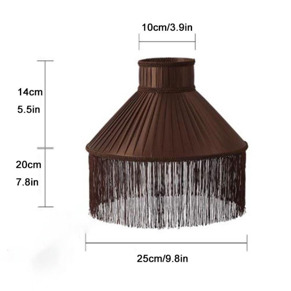 20CM 25CM 30CM Tassels E27 Lampshade European-style Retro Lampshade Fabric Lampshade Table Lamp