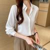 2025 Women's Niche Design Satin Shirt: Elegant, High-End Professional Wear for Spring & Autumn