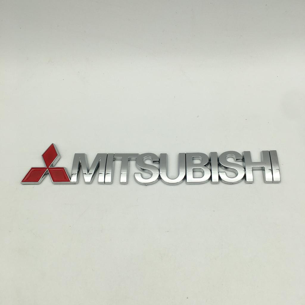 1pcs 3D ABS black/silver for Mitsubishi car letters emblem rear Truck badge sticker Decal styling auto Accessories