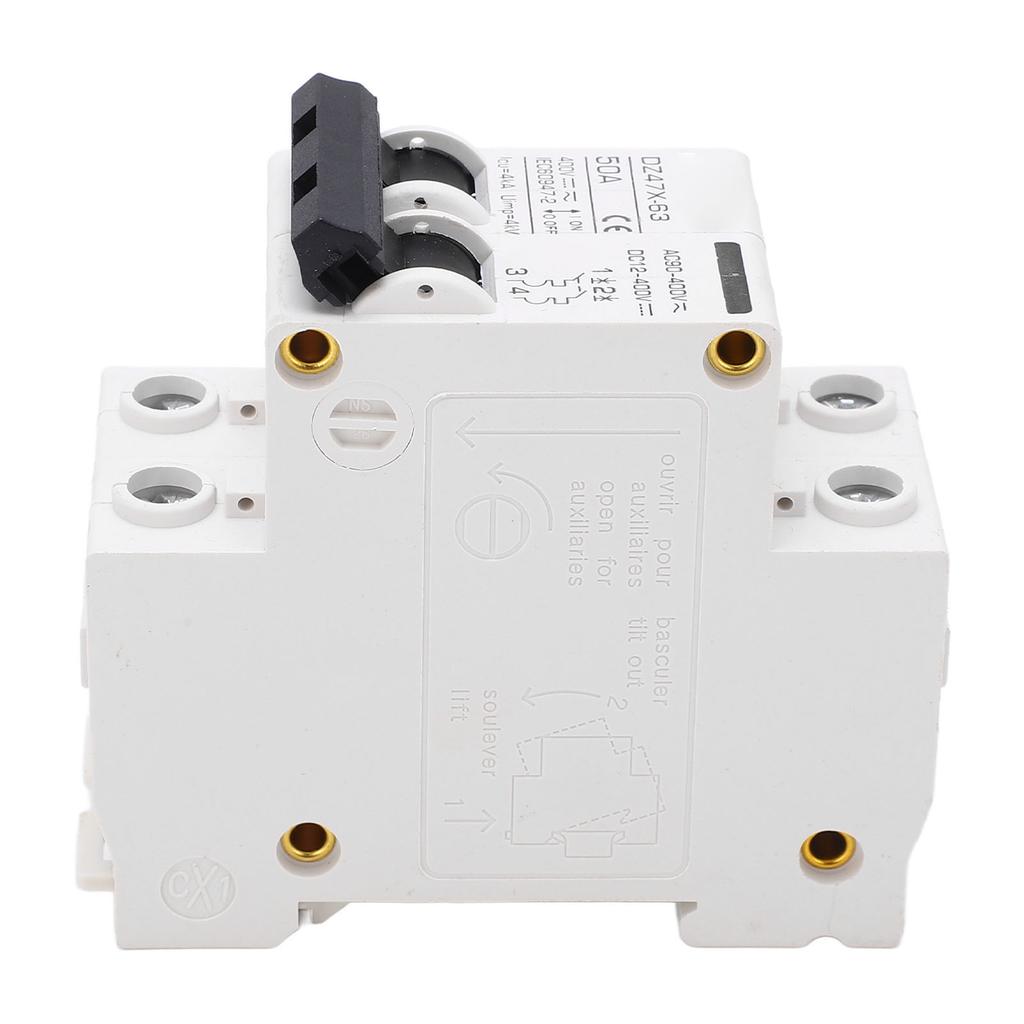 AC DC Leitungsschutzschalter 50A 4kA 2-polig Elektromagnetische Auslösung 35mm DIN Montage Solare PV Sicherheit