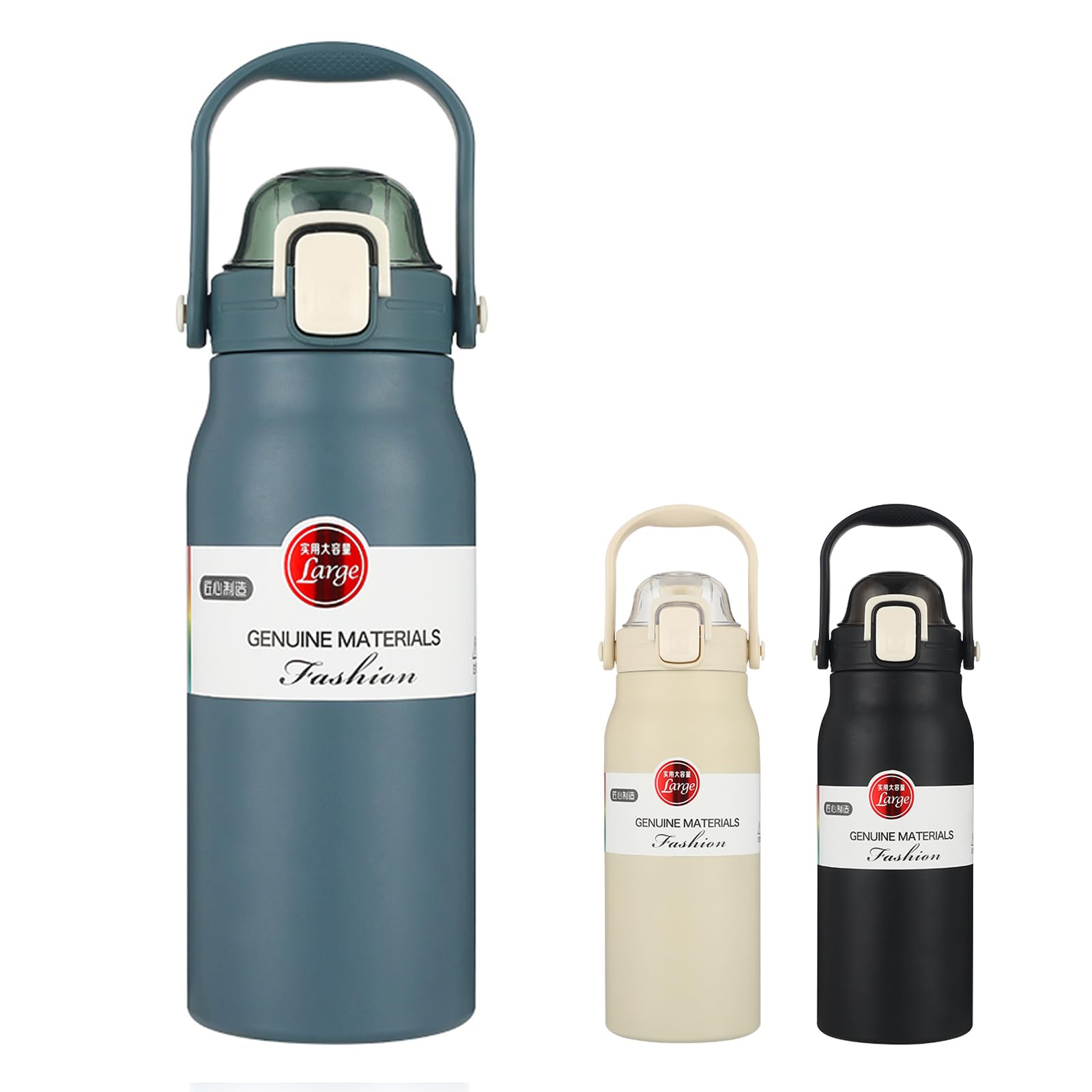 

Fexmoy Liter Stainless Steel Vacuum Insulated Thermos Water Wide Large Stylish for Girls and Adults and Tumbler 1.3 Bottle, Insulated, Mouth, синий