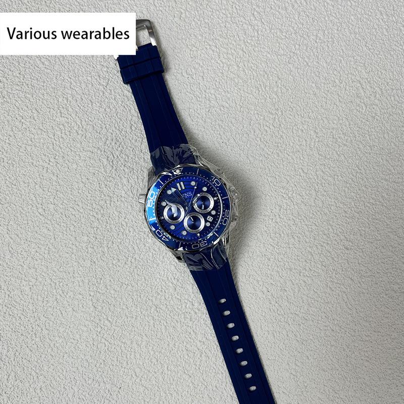 

Мужские часы с календарем из сплава стали, водонепроницаемые, классические мужские часы с большим циферблатом и шестью штифтами