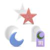 QX2E Multipurpose Sturdy Silicone Moon Star Holders Mould Set Portable for Resin Plasters Craft Supplies Assorted Size