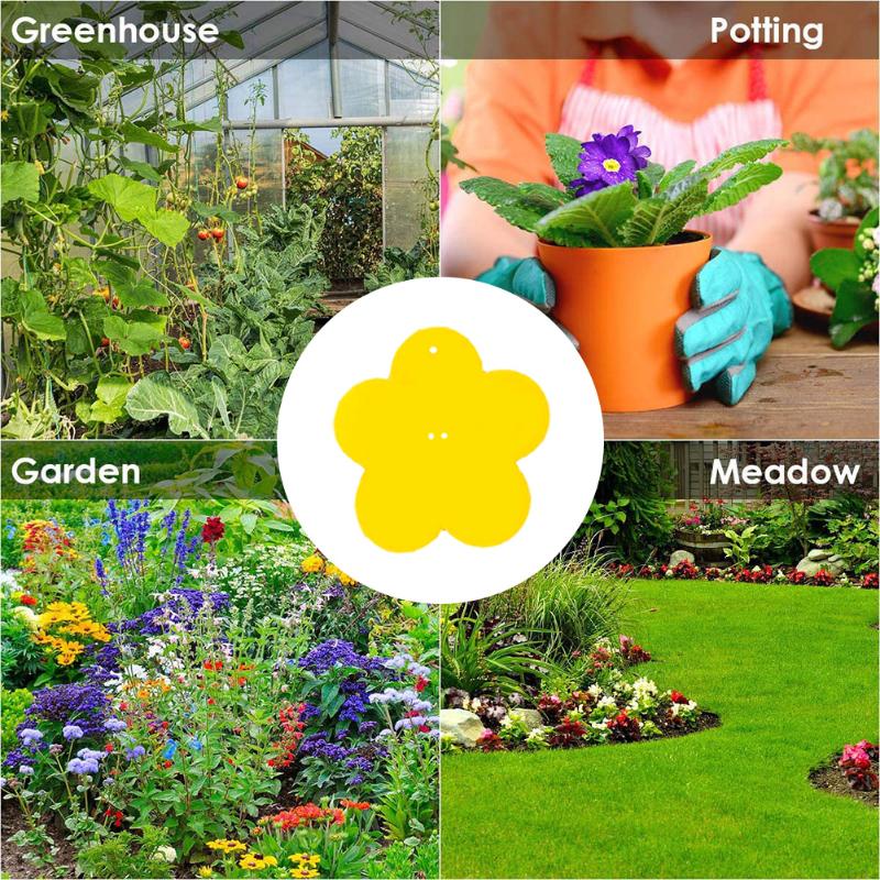 30-10PC Heterotypic Sticky Insect Board for Home Courtyard Flower Pest Control Catcher, Flower Pot, Garden Flower Insect Heterotypic Trap