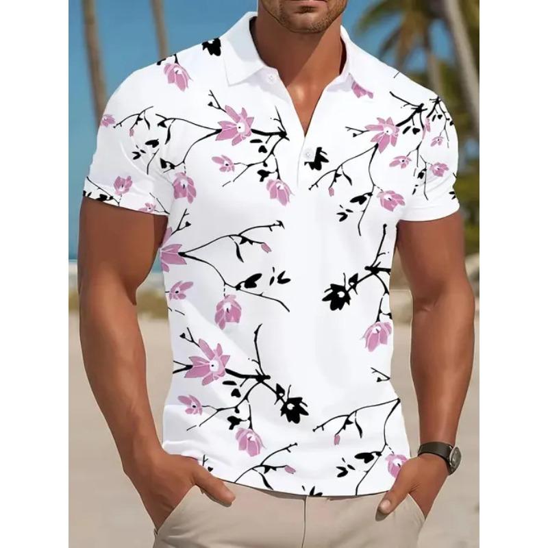 New Product New Men's 3D Printed Trendy Casual Versatile Summer Versatile Short Sleeve Polo Shirt