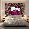 Hello Kitty Tapestry Wall Hanging Kawaii Aesthetic Room Decor Cute Wall Art for Bedroom Dorm Teen Girls
