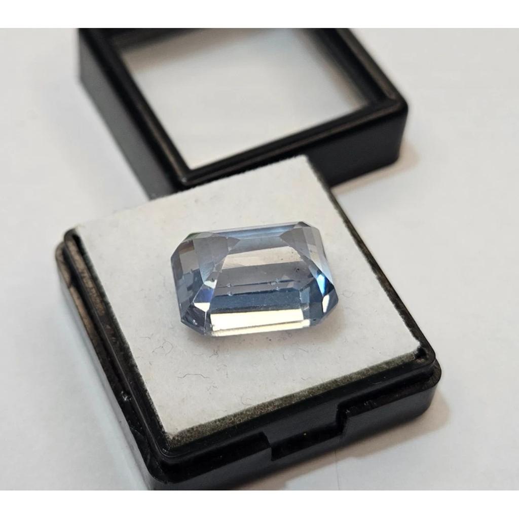 Aquamarine Blue Color Emerald Cut 15-16 Ct Stunning Certified Loose Gemstone