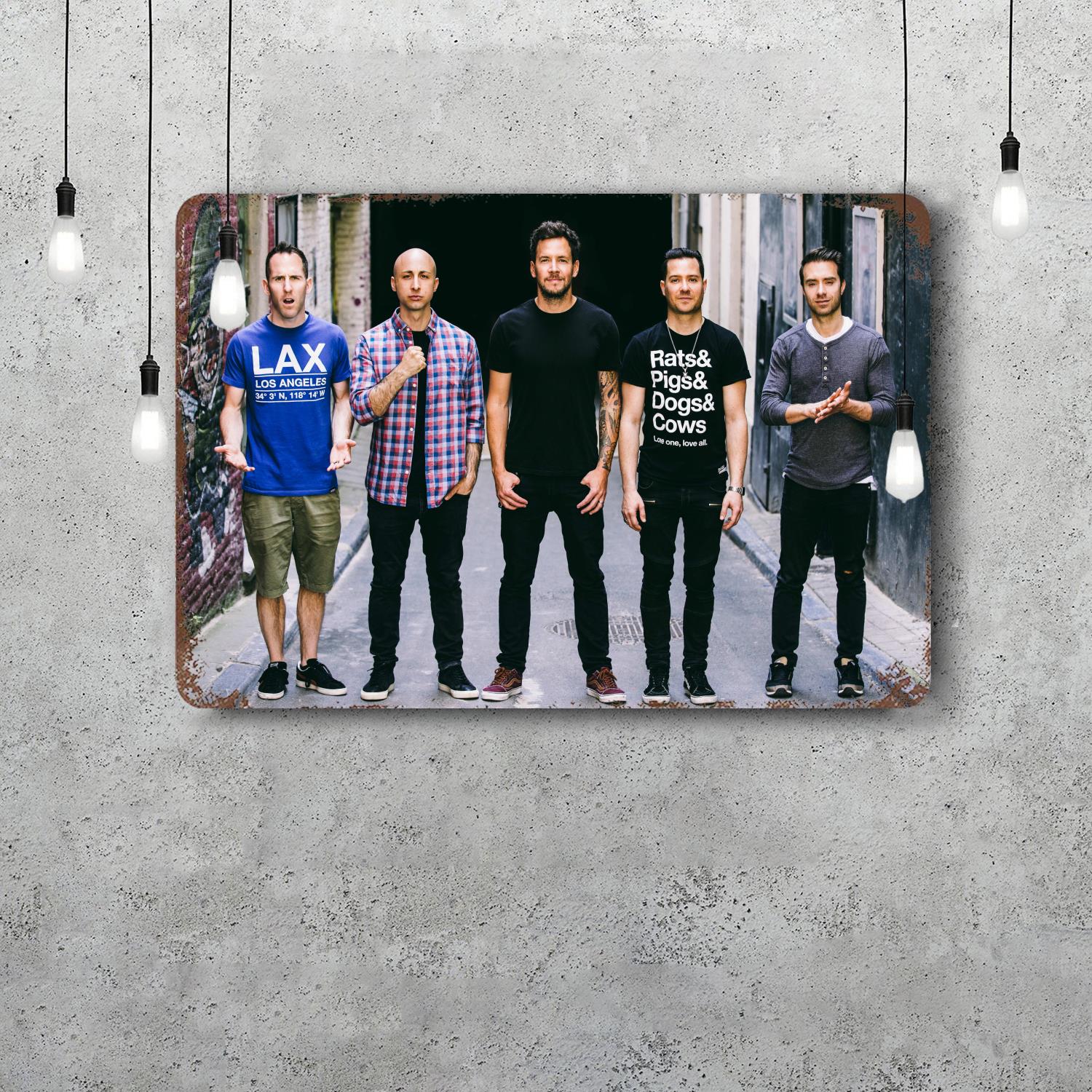 

Simple Plan Classic Poster Rusty Metal Plaque Retro Decorative Plate Bar Man Cave Garage Club Metal Sign Wall Decoration 20x30cm（7.8x11.8inch）