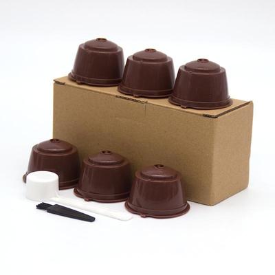 6er-Pack Kaffeekapsel-Becher für DOLCE GUSTO mit Filter-Box-Set