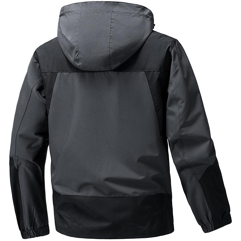 Outdoor Men's Windproof Waterproof Jacket Spring Autumn Climbing Suit Workwear Coat Casual Western