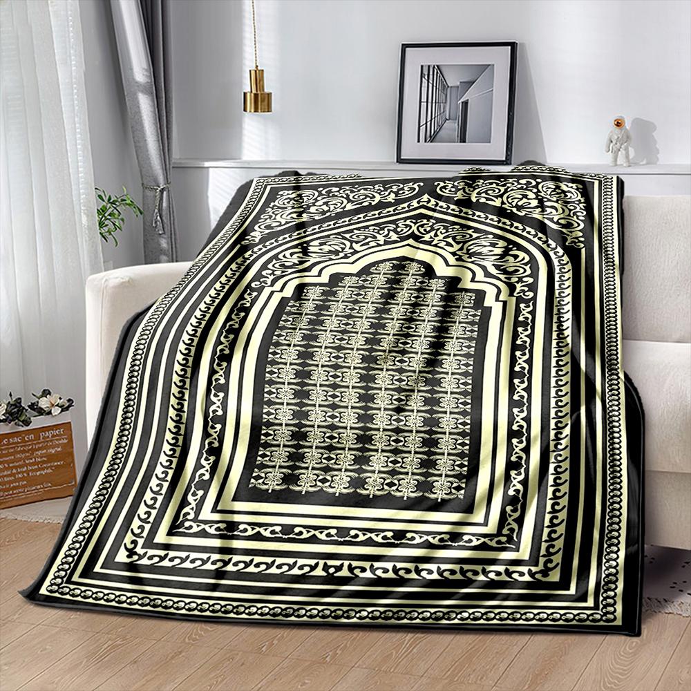 Islam Muslim Theme Print Blanket Warm Soft and Comfortable Home Blanket Islam Four Seasons Shawl Blanket Great Gift for Friends
