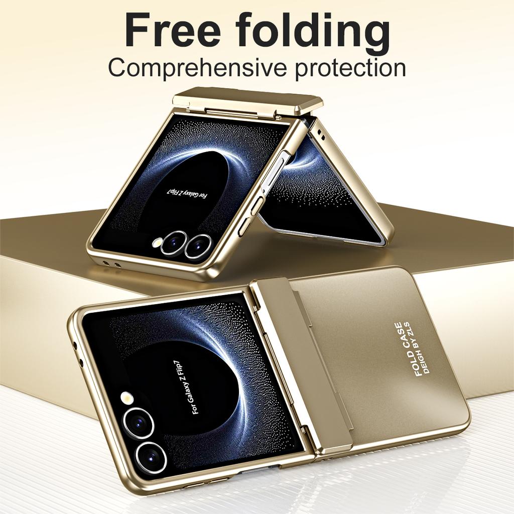 Voor Samsung Galaxy Z Flip 7 Sterrenserie Plating PC Anti-Val Anti-Vingerafdruk Anti-Slip Telefoonhoesje