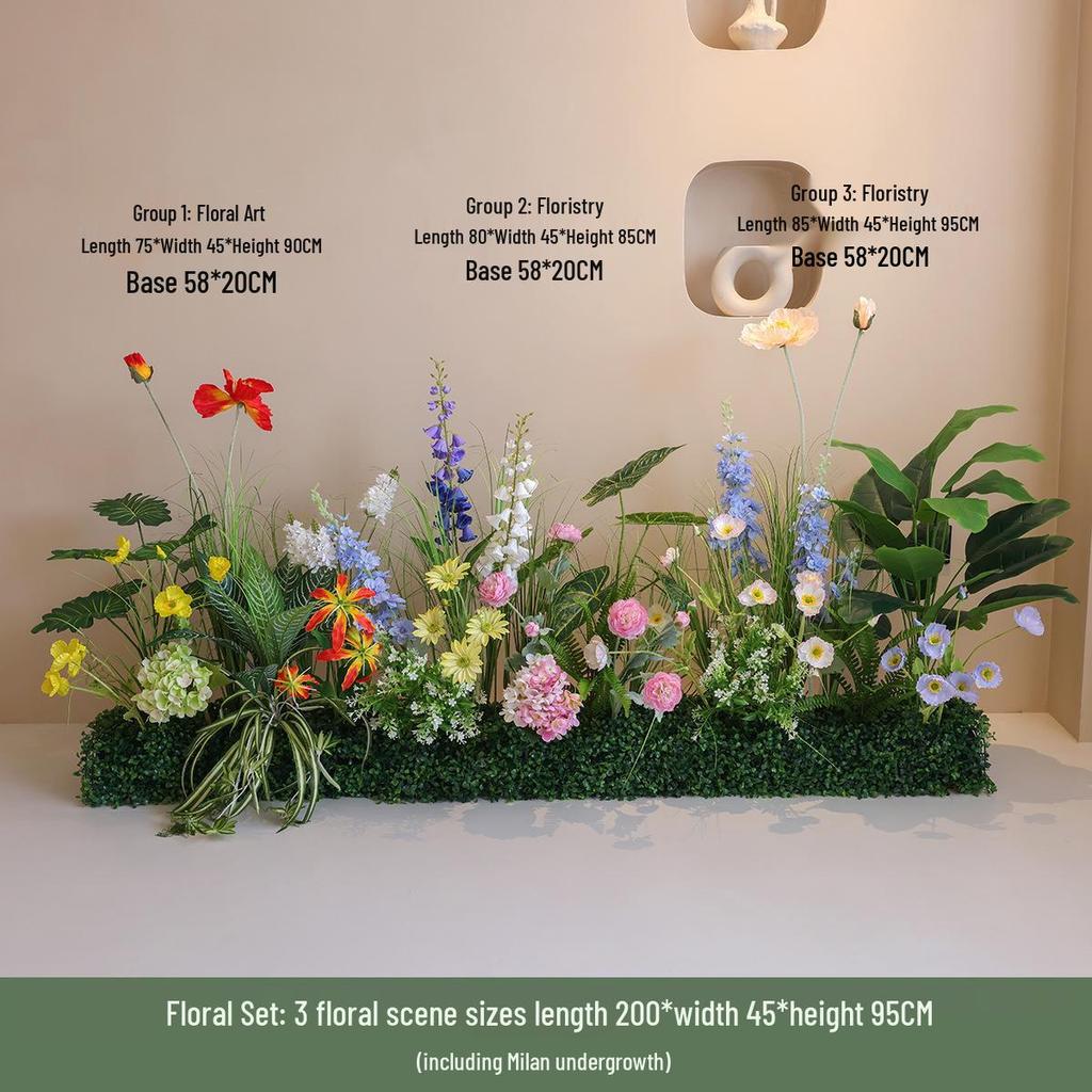 Artificial Green Plant Floral Arrangements for Indoor Decor in Hotels and Shops