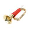 Brass Bugle Gold Plated Cavalry Trumpet with Red Braided Handle for Summer Camp Honor Guard School Band