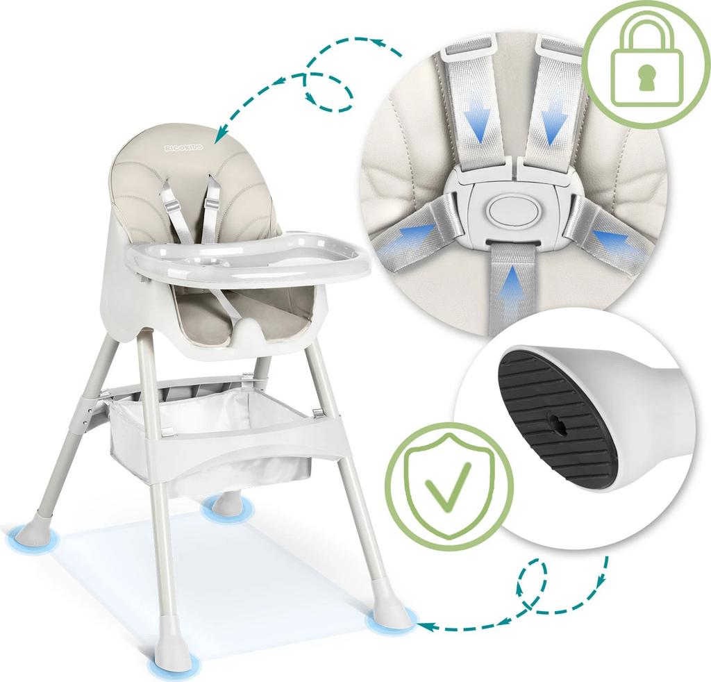 RICOKIDS Milo Highchair Gray (5908220476566)