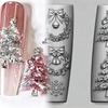 1Pcs Butterfly Knot Snowflake Christmas Wreath 3D Manicure Silicone Mold Cute Christmas Style Nail Art Molds Diy Nail Art Decor