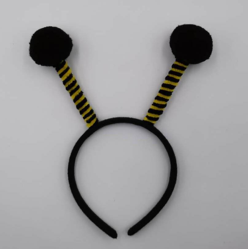 Bee Headband with Fluffy Ball Antennae for Kids & Adults