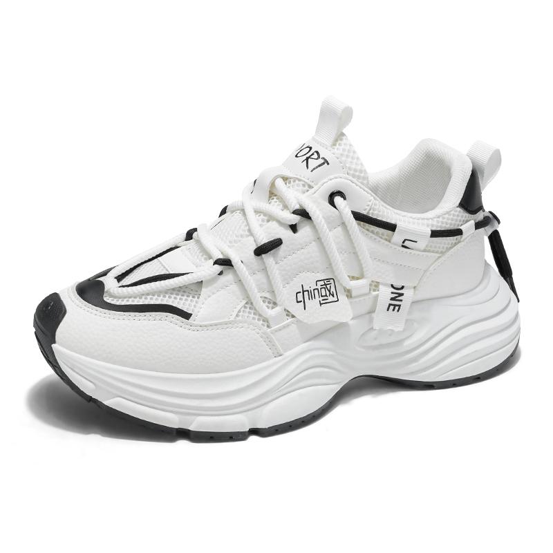 Versatile New High-quality Men's Shoes Summer Breathable Mesh Thick Soled Couple's Shoes Fashionable Casual Sports Running Shoes