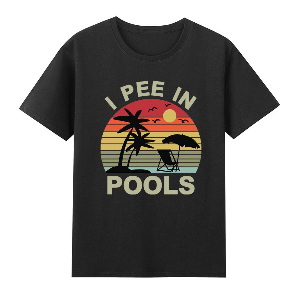 I Pee In Pools Funny Pools Lovers Sunset TShirt S