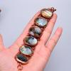 Labradorite Gemstone Copper Birthday Electroformed Statement Wife Gift Bracelet V-77