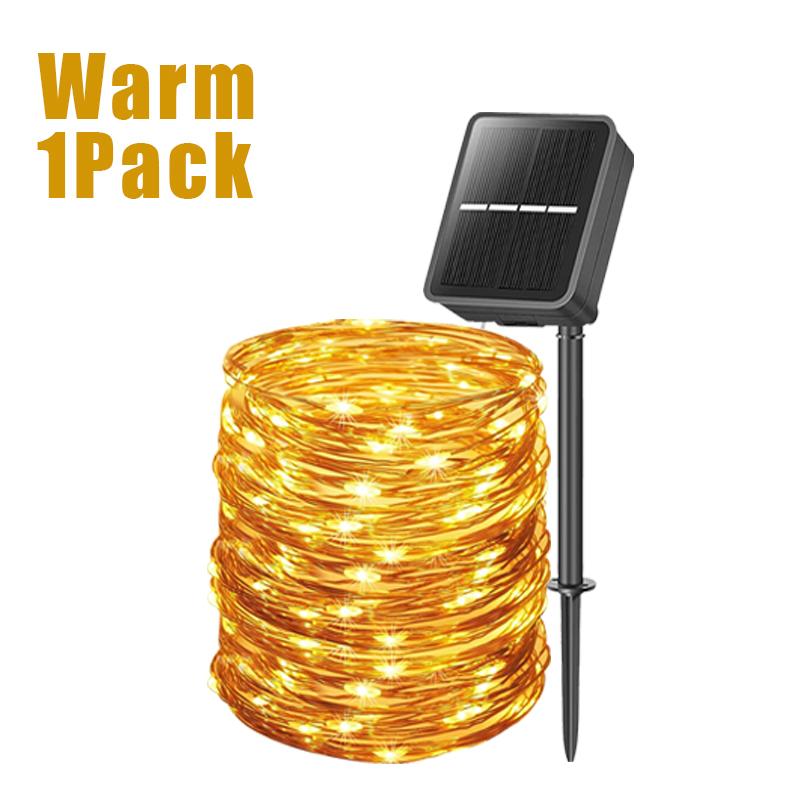 Outdoor LED Solar Fairy Lights Christmas Decoration Waterproof Solar Garland 8Mode Lights For Xmas Party Patio Balcony Yard