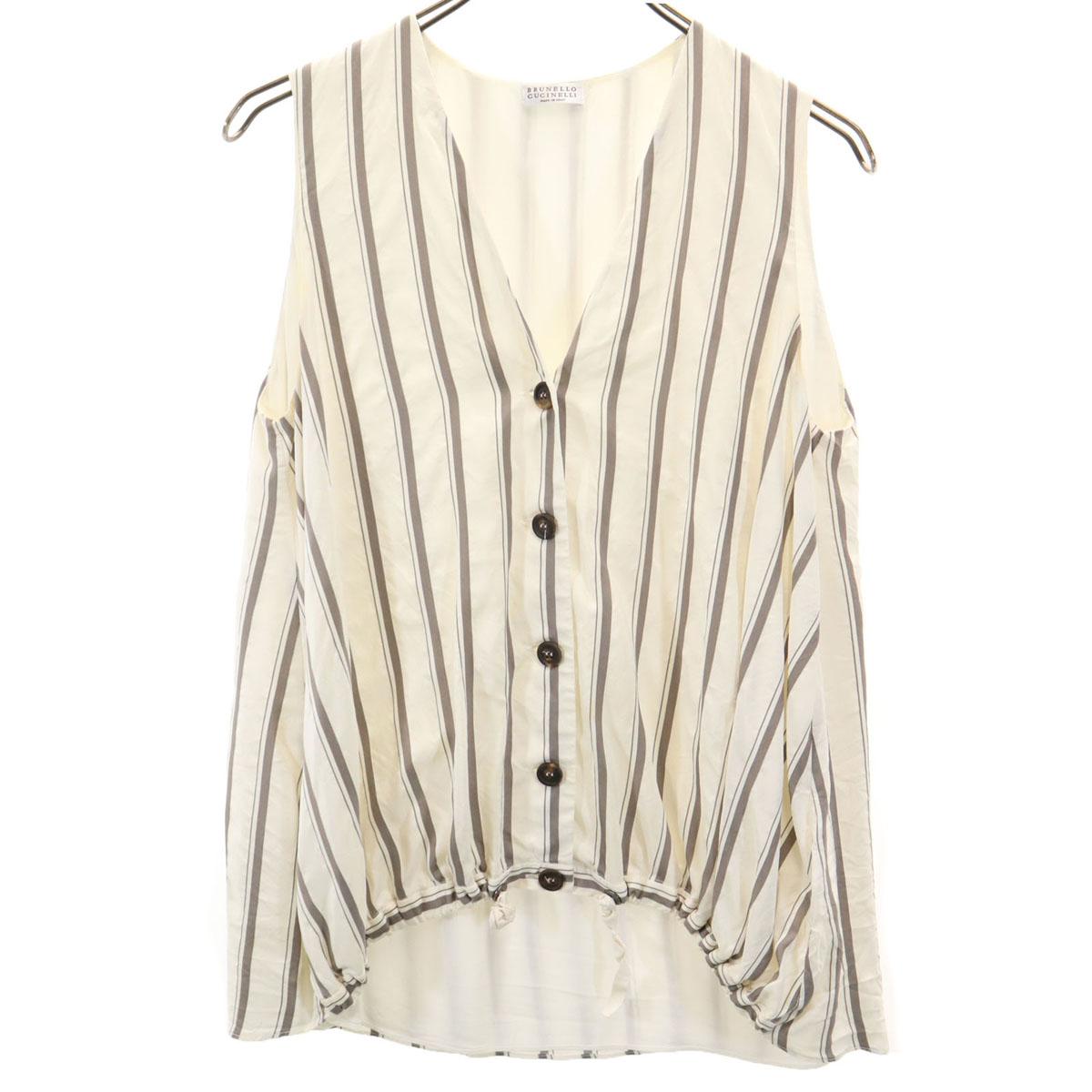 

Brunello Cucinelli сделано в Италии Полосатый узор Лучшее М Слоновая кость Женское Б/У