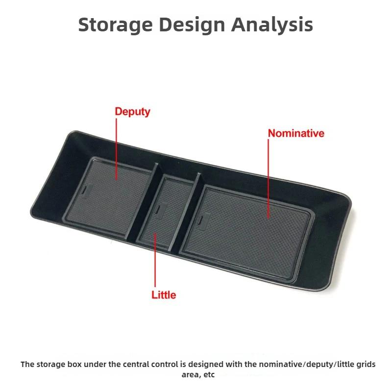For BYD Dolphin Car Center Console Tray Central Lower Layer Storage Box Car Interior Storage Organizer Stowing Tidying