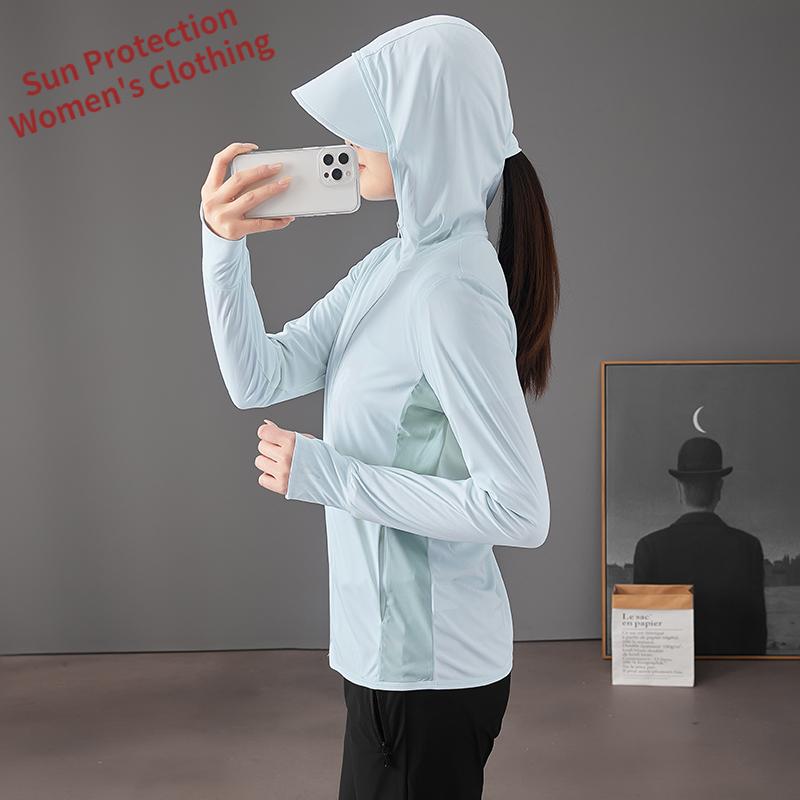 

UPF 50+ УФ-защита от солнца, женская одежда, толстовка на молнии, куртка с длинными рукавами для рыбалки, бега, пешего туризма