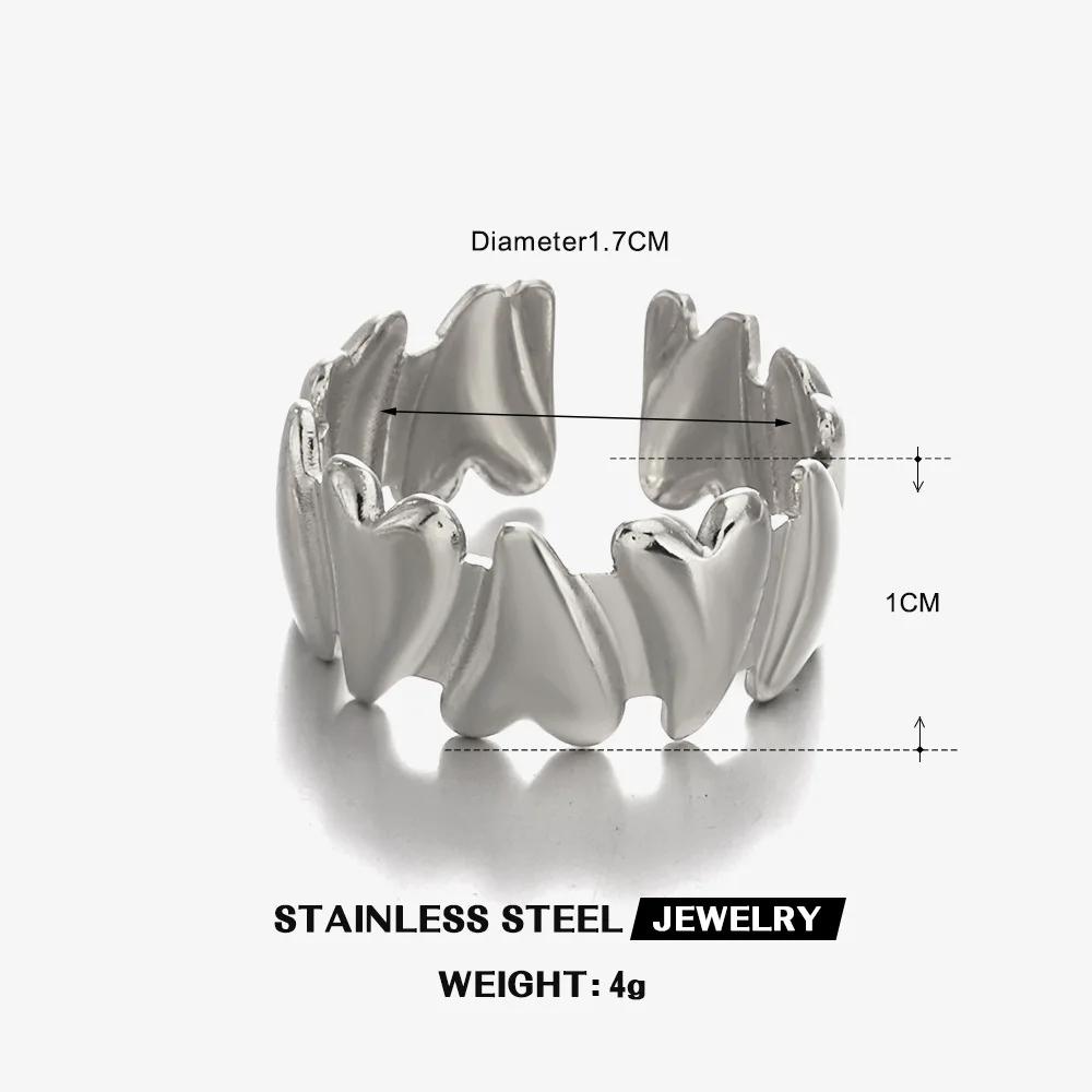 

Stainless Steel Love Rings for Women Valentine s Day Wear Holiday Gift Heart Shaped Open Ring Fashion Jewelry Wholesale