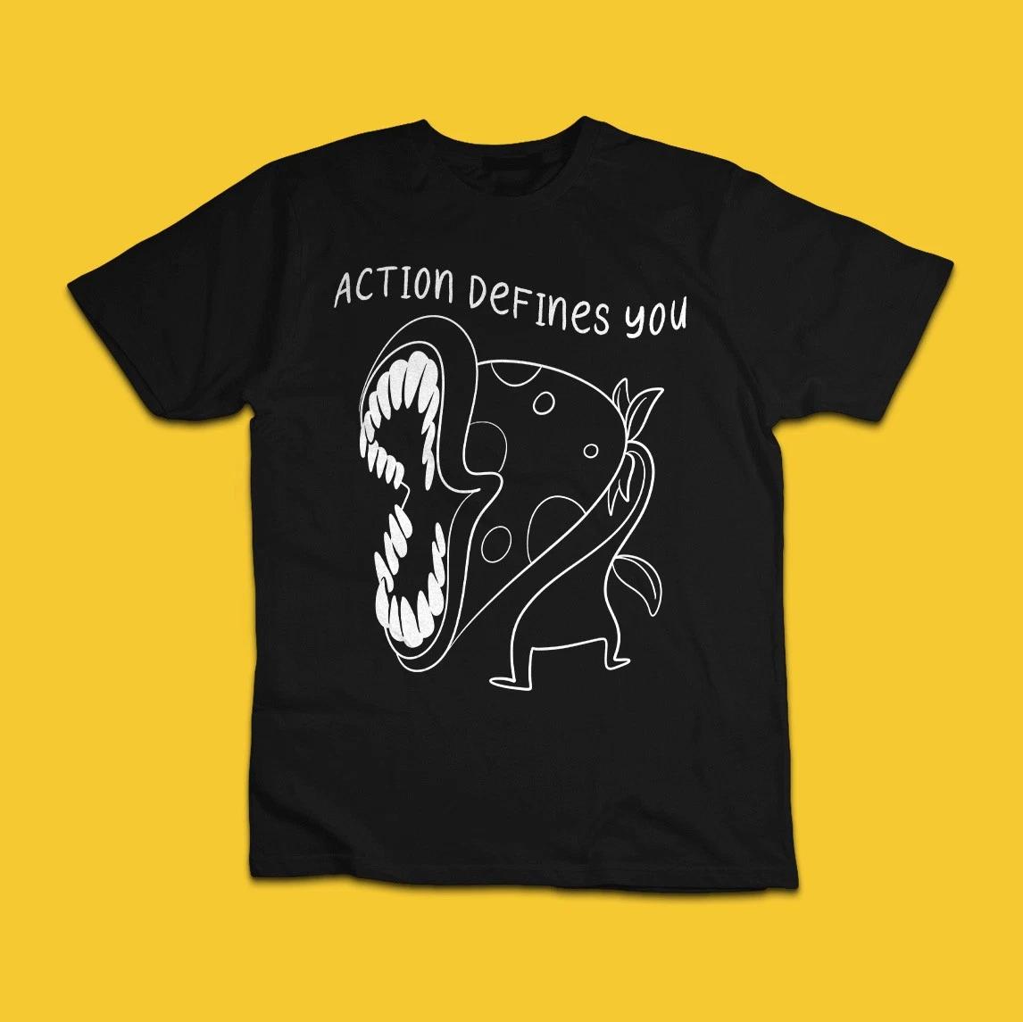 Action Defines You Motivational Monster Graphic T-Shirt 4XL