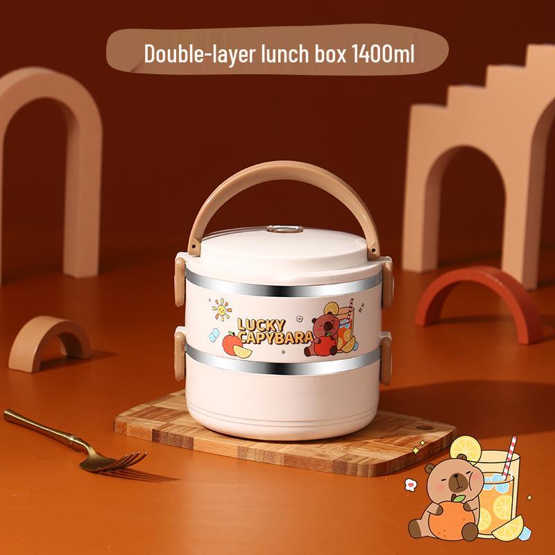 304 Stainless Steel Multi-layer Lunch Box for Office and Student Use