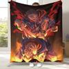 JJK Jujutsu Kaisen Yuji Itadori Anime Flannel Blanket,Cozy Warm Throw Blanket for Bed,Sofa,Living Room,Picnic,Camping,Home Decor