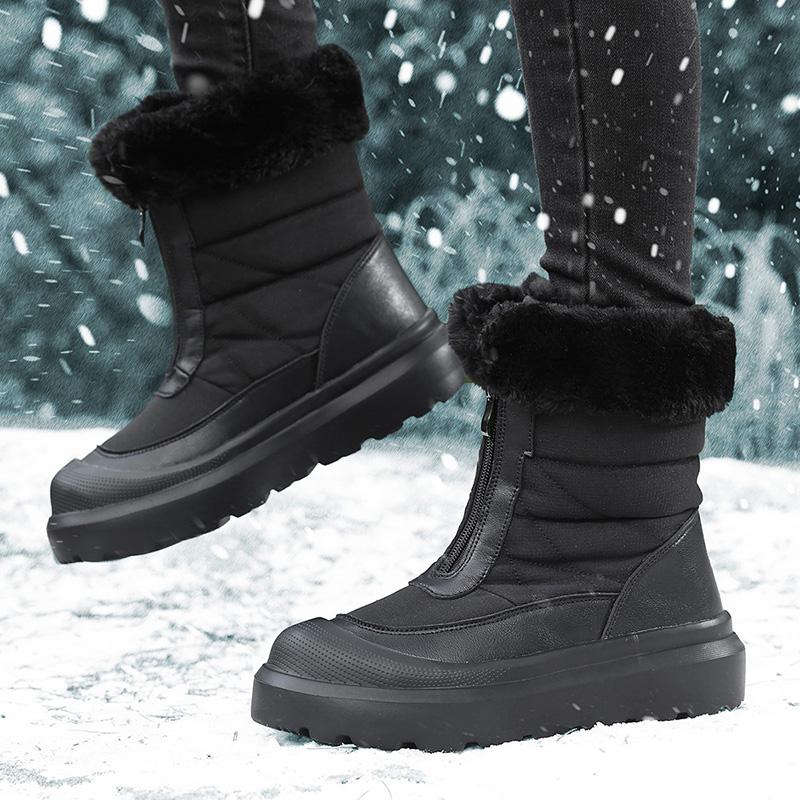 2026 New Style Casual Women's Boots Plus Size Cotton Shoes Fleece-Lined And Thickened Warm Snow Boots