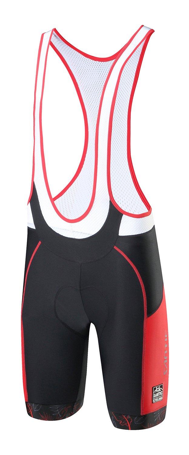 

Santic Men s Summer Cycling Bib Shorts with 3D Pads, Sweat-Wicking and Quick-Drying