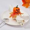 Halloween Decorative Napkin Button New Halloween Pumpkin Skull Napkin Ring Easter Pumpkin Maple Leaf Napkin Ring