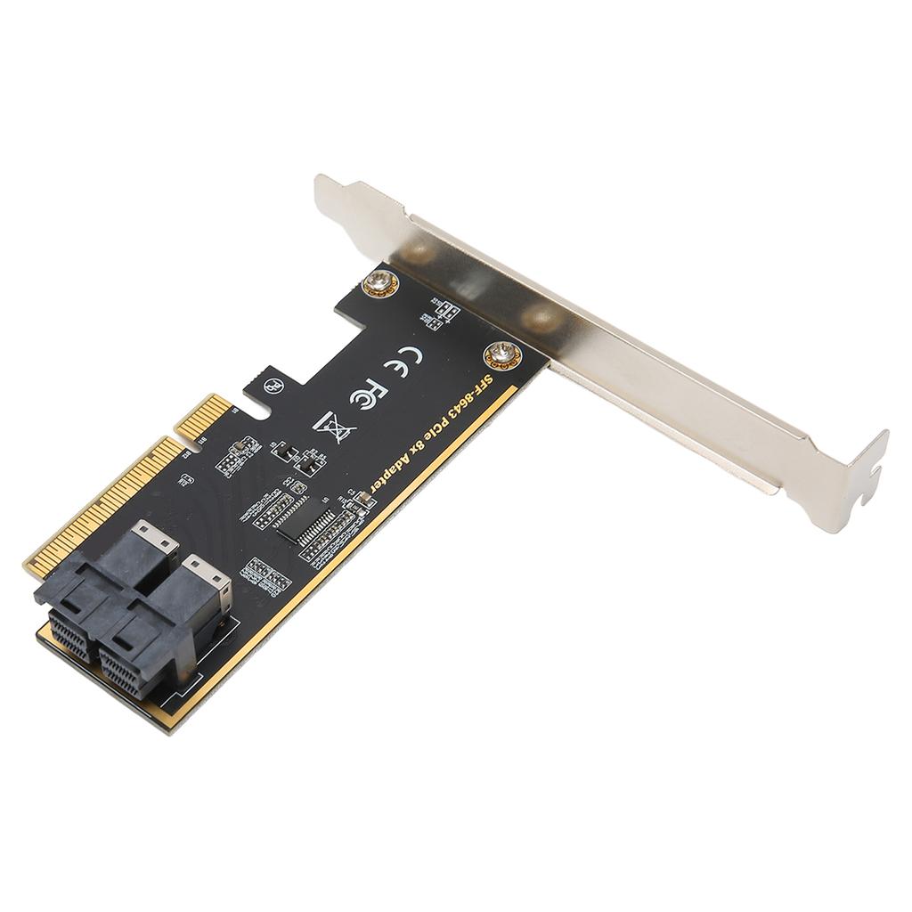 PCIE X8 to U.2 Adapter Card Dual Port SFF 8643 Mini SAS HD 36Pin PCIE Adapter Card for Conventional Desktop
