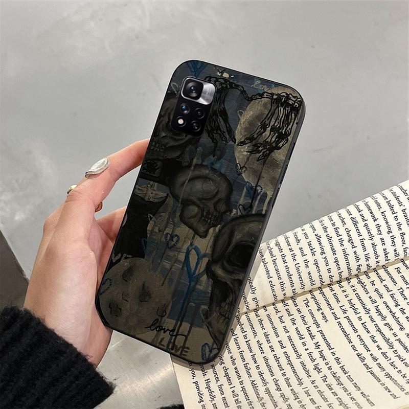 Чехол для телефона Xiaomi Redmi Note 13 12 Pro 11 10 Pro 12S 11S 10S Redmi 10 13C 9C 10C чехол с черепом Redmi Note 11 11S 4G