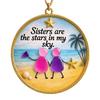 Friendship Sea Glass Christmas Ornament Round/Heart Shaped Friendship Keepsake for Best Friends Handmade Sea Glass Art Hanging Ornament