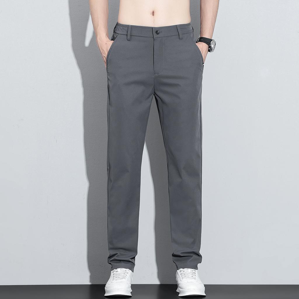 Light luxury business pants men's summer new slim-fit straight casual pants boys thin breathable long pants men