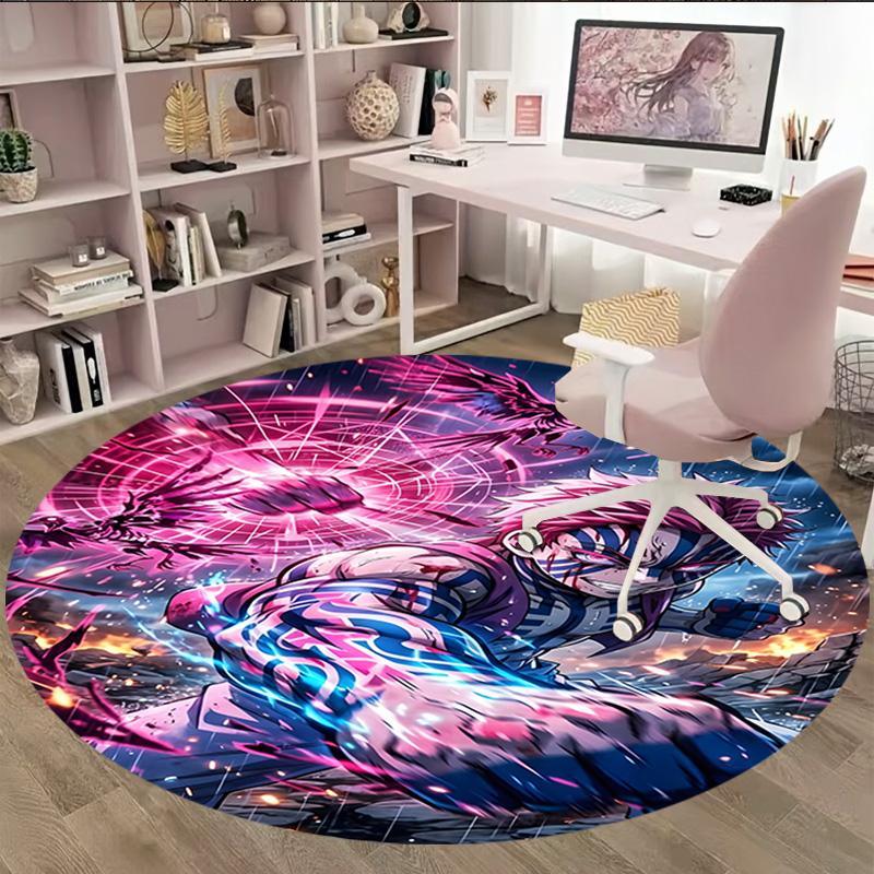 1pc Akaza  Carpet, Round Rug, Comfortable, Suitable for Entryways, Living Rooms, Office, And Bedrooms, Christmas Decoration