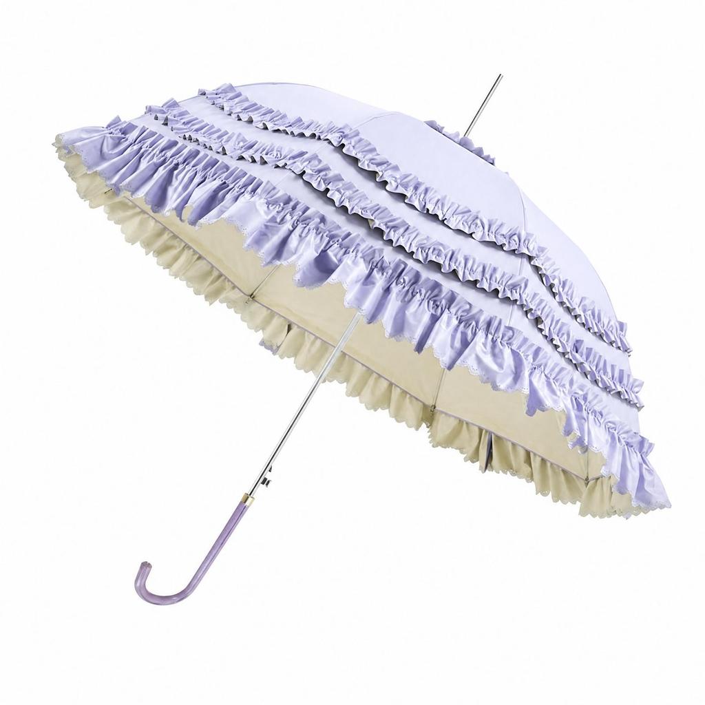 Long-Handle Sun Umbrella Elegant Automatic Open Sunshade Waterproof