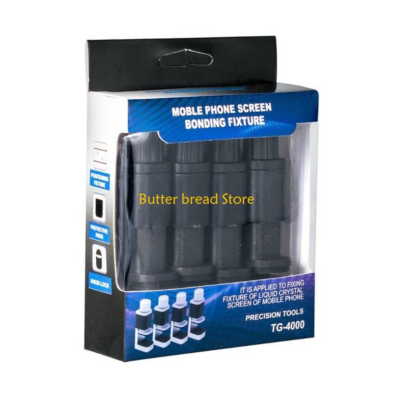 W89C Screen Fastening Clamps Securing Clip with Rubber Pad Adjustable Fixture Tool