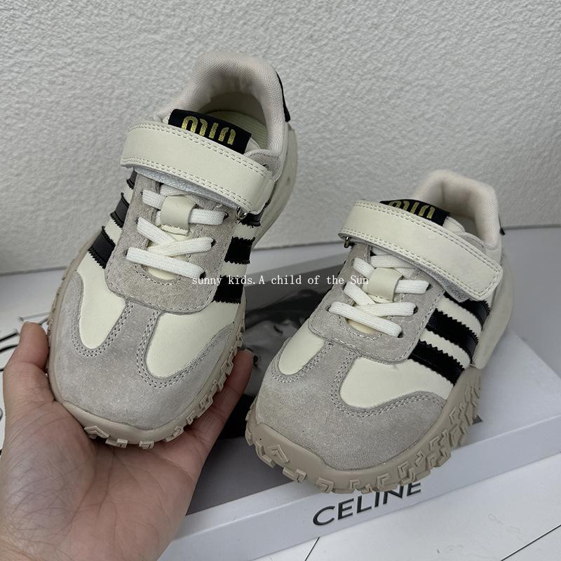 Children's Sports Shoes Trendy Brand Girls 2025 Autumn New German Training Shoes Korean Version of Boys Platform Casual Forrest Gump Shoes