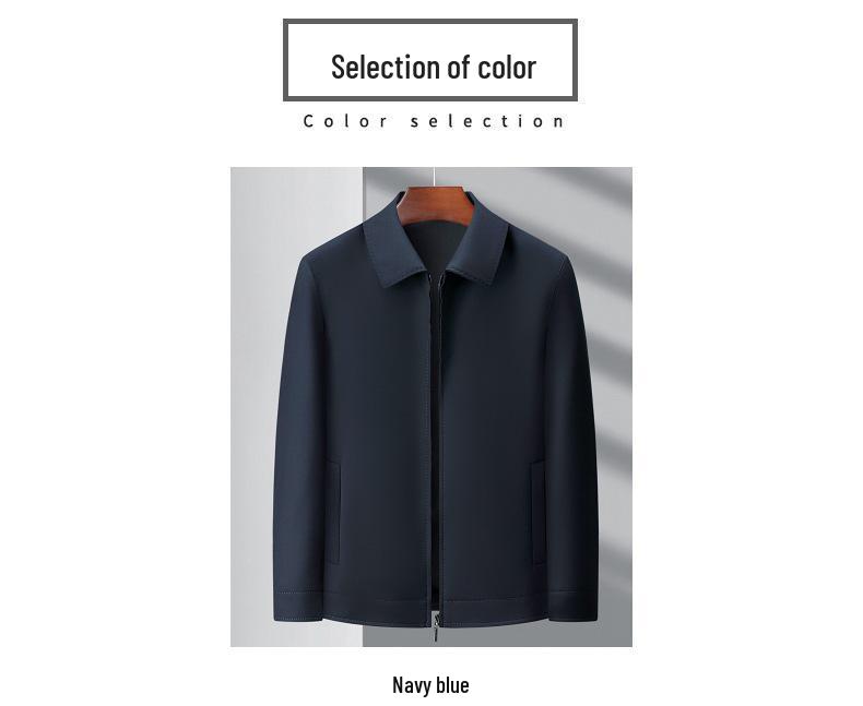 Men's Versatile Wool Lapel Jacket - Casual Business Dad Style for Autumn