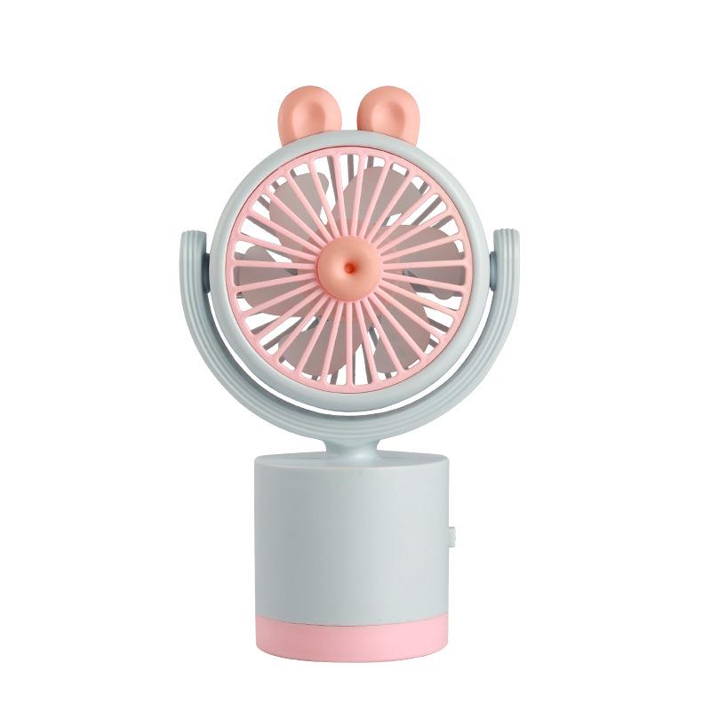 Portable Student Desktop Mini Fan - Rechargeable and Customizable Gift