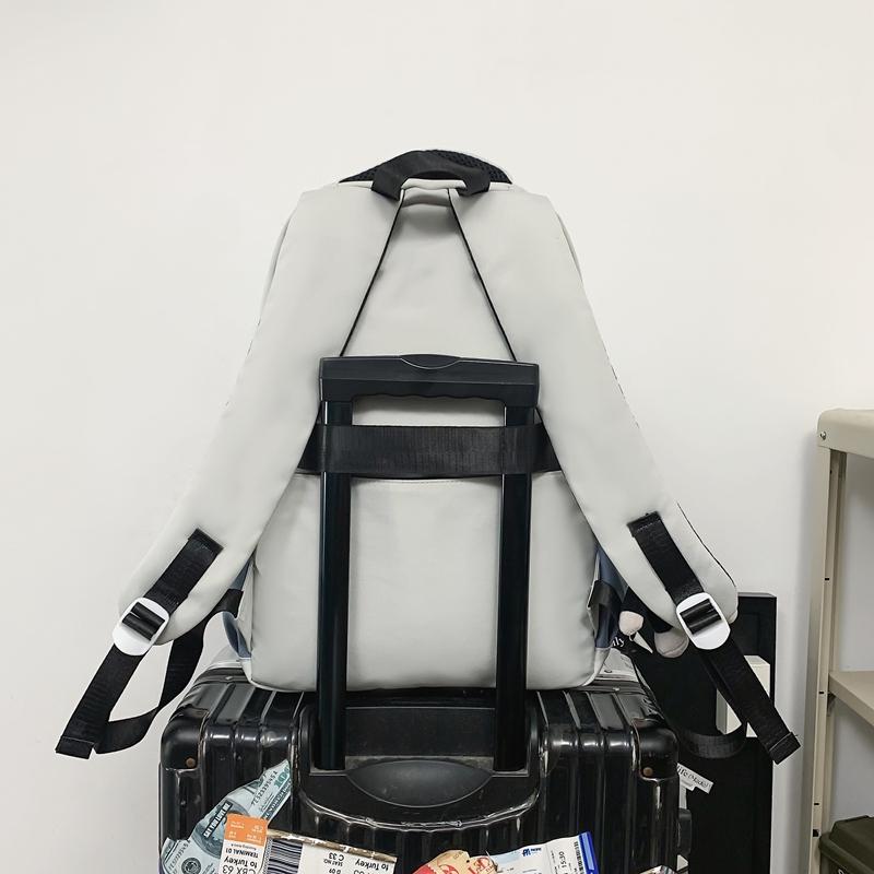 Студенческий школьный рюкзак с цветовыми блоками — фото 8